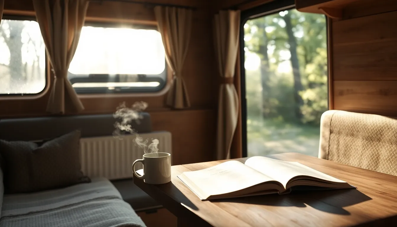 카라반 캠핑 이미지