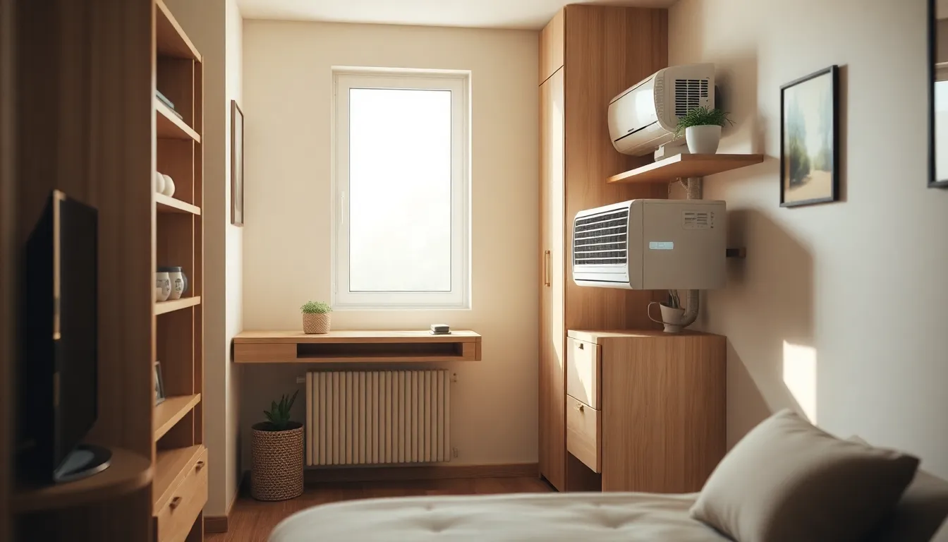 좁은 공간 에어컨 설치 예시
