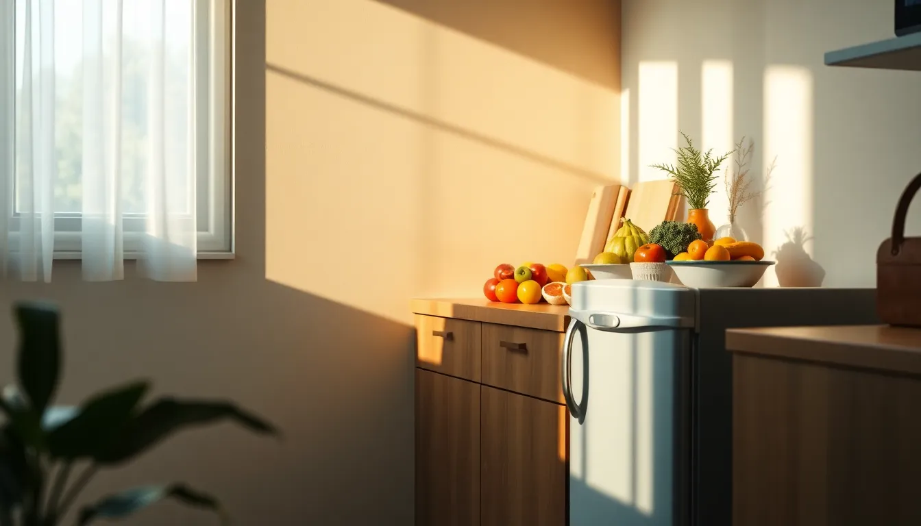 스마트 냉장고의 다양한 기능들을 보여주는 이미지