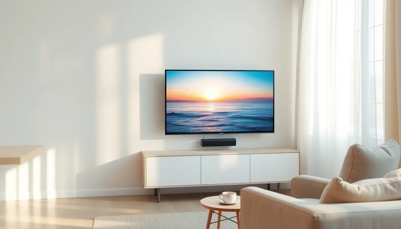 다양한 스마트 TV 앞에서 고민하는 1인 가구 이미지