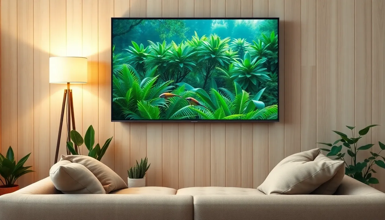 1인 가구 스마트 TV로 영화를 시청하는 모습