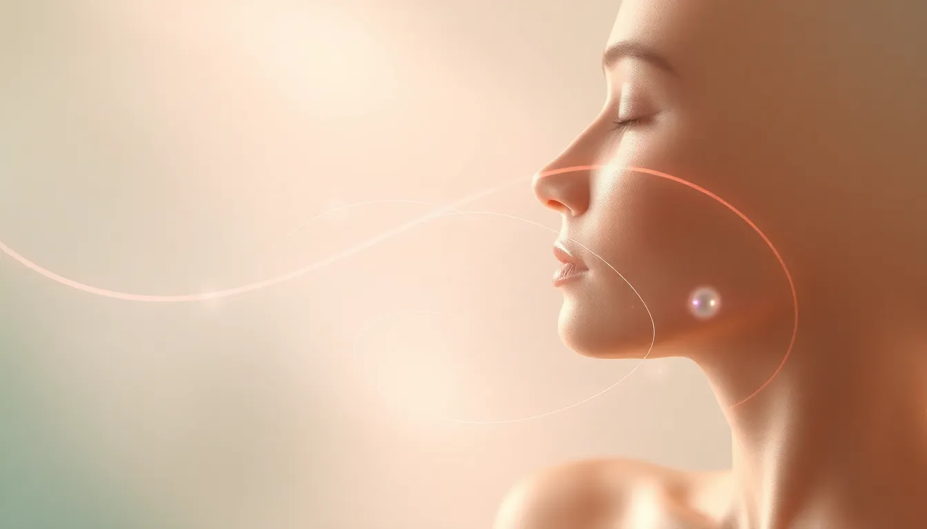 주름 개선 시술을 받는 여성의 옆모습